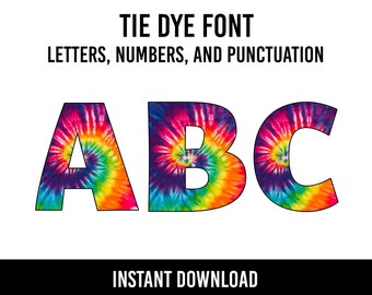Rainbow Tie Dye Alphabet 78 Letters, PNG File, Sublimation, Tie Dye Sublimation, Tie Dye Letters, Tie Dye Instant Download Digital Download