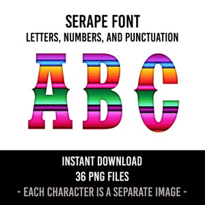 Western Serape Alphabet 26 Letters, PNG File, Serape, Serape Font, Sublimation, Serape Sublimation, Serape Letters, Serape Instant Download