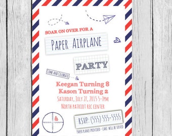 airplane invites etsy