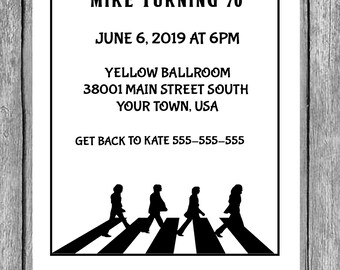 Party Supplies The Beatles Personalised Party Invitations Party