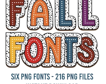 Fall PNG Alphabets, Autumn Fonts, Fall Letters, Instant Download