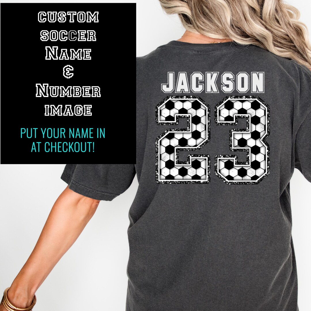 Custom Soccer Name and Number PNG, Team Sublimation Image - Etsy