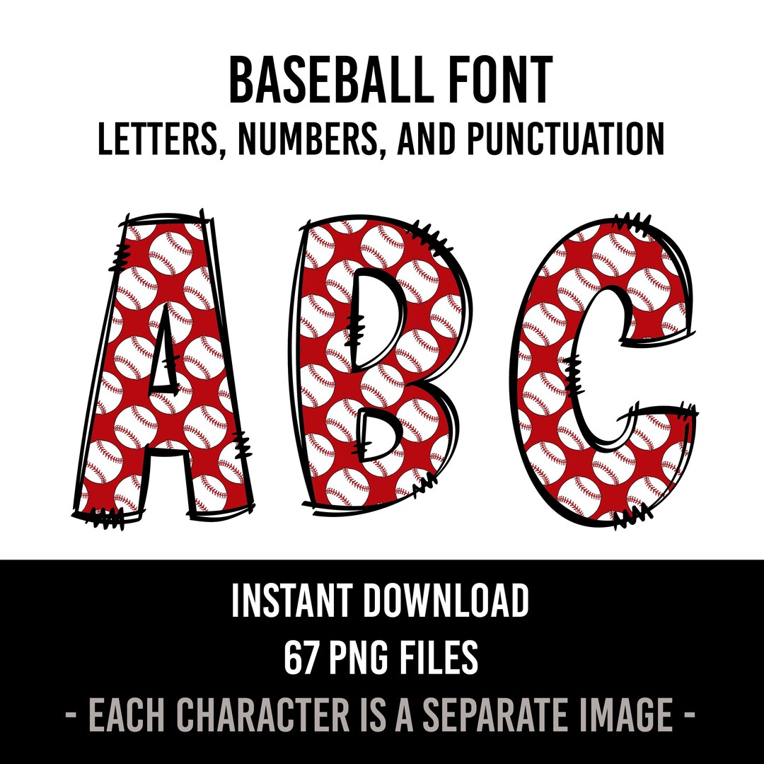 Baseball Doodle Letters, Sports Alpha, Baseball Alphabet Numbers ...