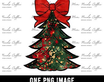Christmas Tree Clipart PNG, Christmas Clipart, Christmas Sublimation, Sublimation Design, Holiday Clipart, Holiday Sublimation PNG