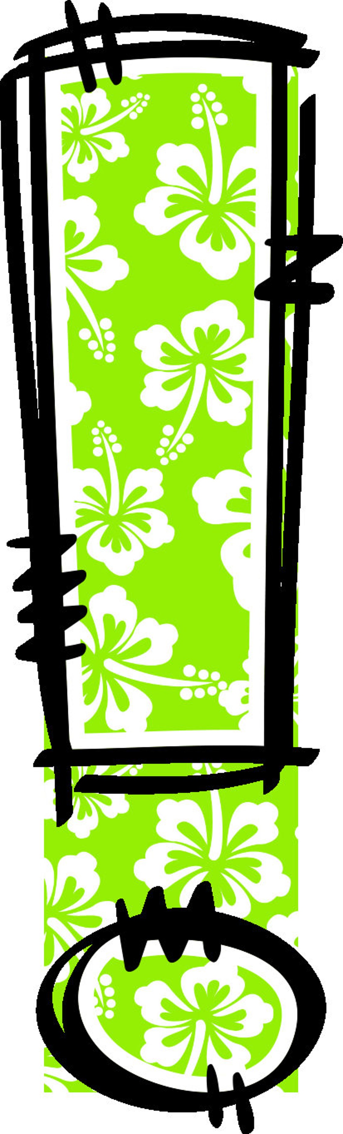 Hawaiian Alphabet Tropical Doodle Font Letters Summer Numbers PNG Font ...