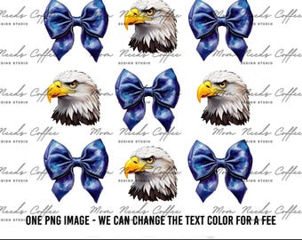 Eagles Team and Coquette Bows PNG, Eagles, Gameday Sublimation,  Basketball, Baseball Team Sublimation, Sports PNG, Football, Blue