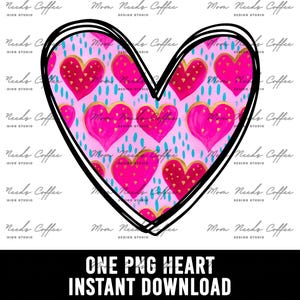 Valentines Heart PNG, Valentines Day, Heart Clipart, Coquette Heart, Preppy Heart, Heart Sublimation, Sublimation Design valentine heart PNG