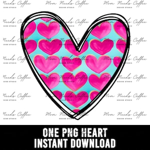 Valentines Heart PNG, Valentines Day, Heart Clipart, Coquette Heart, Preppy Heart, Heart Sublimation, Sublimation Design valentine heart PNG