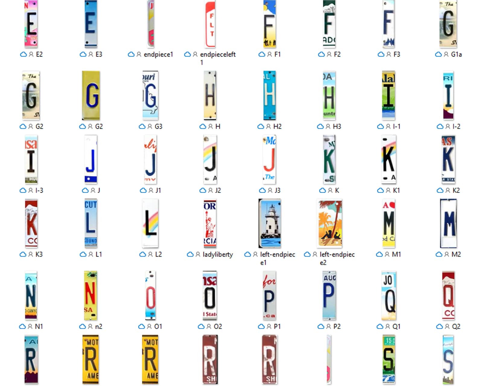 License Plate Alphabet 101 Letters License Plate Numbers PNG Etsy