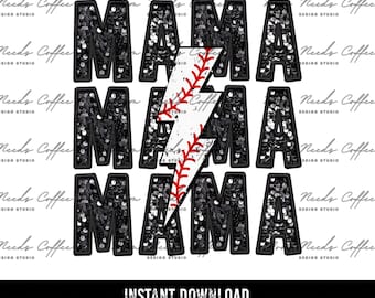 Baseball Mama PNG, Baseball Mom PNG, Gameday Sublimation, Sublimation Design, Team Sublimation, Sports Mom PNG, Baseball png