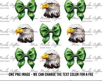 Eagles Team and Coquette Bows PNG, Eagles, Gameday Sublimation,  Basketball, Baseball Team Sublimation, Sports PNG, Football, Blue
