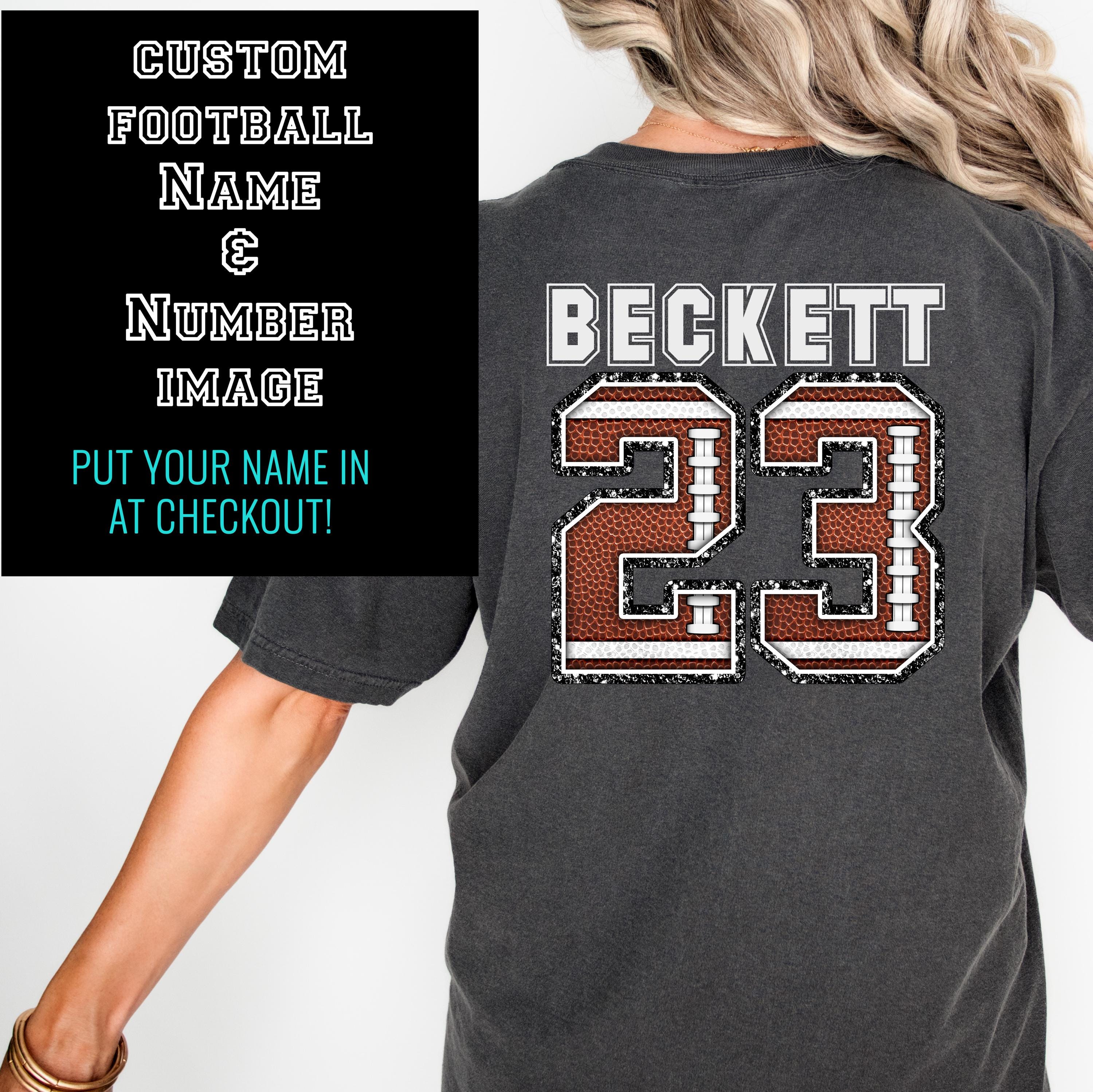 Custom Football Number and Name PNG, Custom Team Image, Football PNG ...