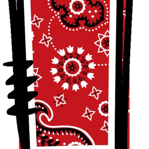 Bandana Doodle Font, Western Letters & Numbers PNG (instant Download ...