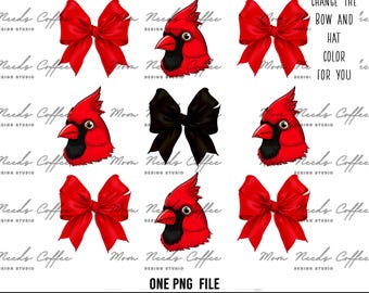 Cardinals Team PNG, Mascot Sublimation, Bows and Cougars, Cardinals, Gameday Sublimation, Team Name Sublimation, Sports PNG,  Red