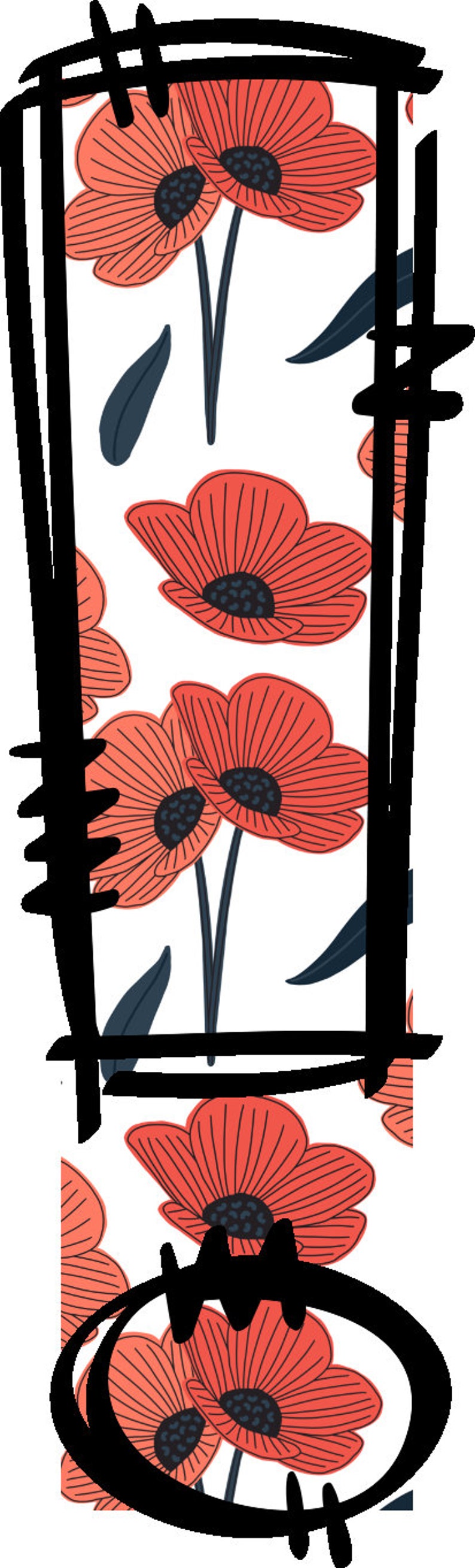 Poppy Lettering Design Poppy Alphabet Doodle Poppies Font Letters Floral Numbers PNG Flowers ...