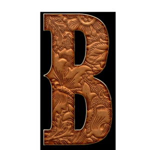 Brown Western Leather Alphabet 26 Letters, PNG File, Western Font ...