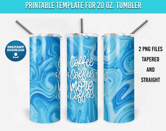 Coffee Tumbler Template, Straight and Tapered, PNG tumbler images, Tumbler wrap, Sublimation 20 oz. tumbler PNGs