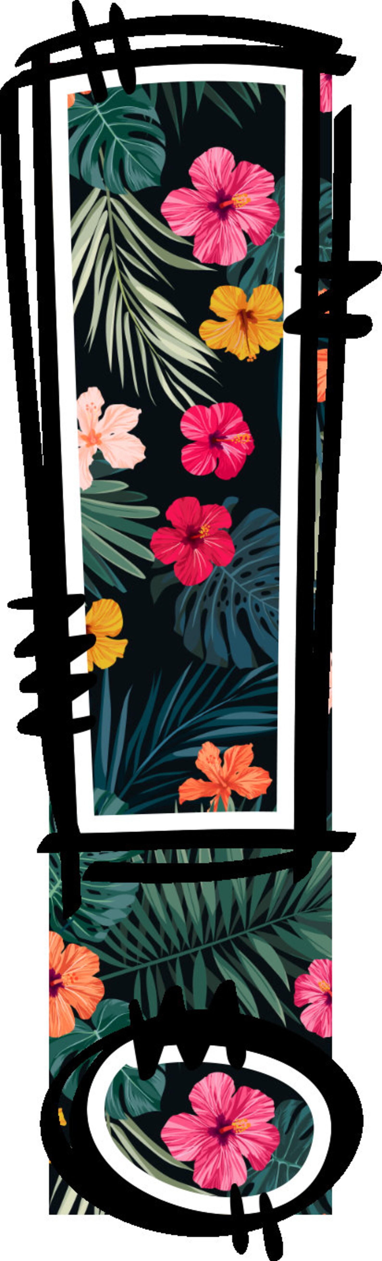 Summer Alphabet Doodle Font Letters Hawaiian Numbers PNG Tropical ...