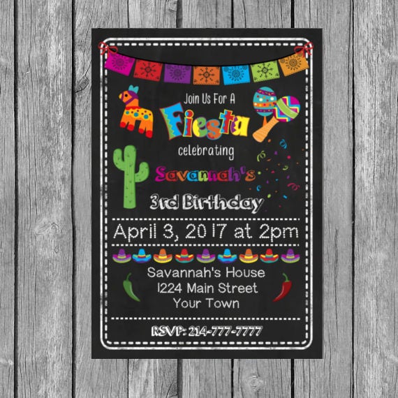 Mexican Invitationmexican Birthday Partymexican Invites Etsy