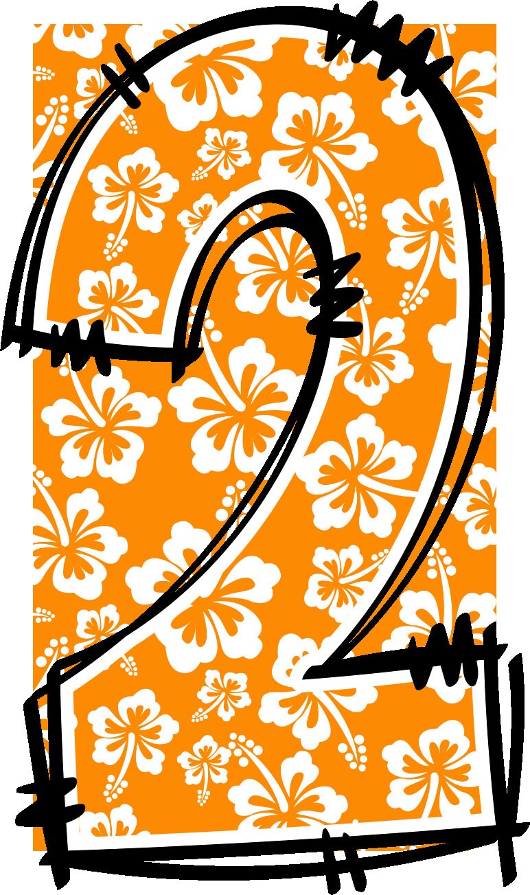 Hawaiian Alphabet Tropical Doodle Font Letters Summer Numbers PNG Font ...