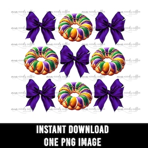 King Cake Clipart, Mardi Gras PNG, Fat Tuesday Sublimation Design, PNG Louisiana, Mardi Gras Image, King Cake png