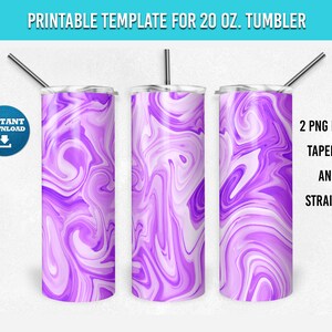 Marble Coffee Tumbler Template, Straight and Tapered, PNG tumbler images, Tumbler wrap, Sublimation 20 oz. tumbler PNGs