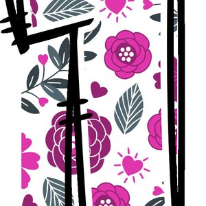 Retro Flower Alphabet Doodle Font Letters Floral Numbers PNG Font ...