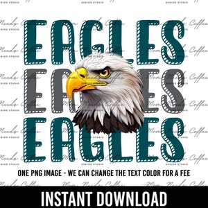 Eagles PNG Transfer, Mascot Sublimation, Digital Download PNG, Eagles, Sublimation, School Spirit Design, Printable Transfer, School Spirit