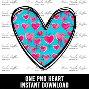 Valentines Heart PNG, Valentines Day, Heart Clipart, Coquette Heart, Preppy Heart, Heart Sublimation, Sublimation Design valentine heart PNG