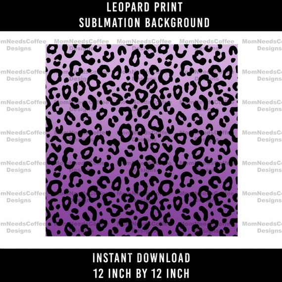 GROOVY BABY SHOT Ⅰ PURPLE & Ⅳ LEOPARD Purple Leopard Print Sublimation Background Sage Leopard
