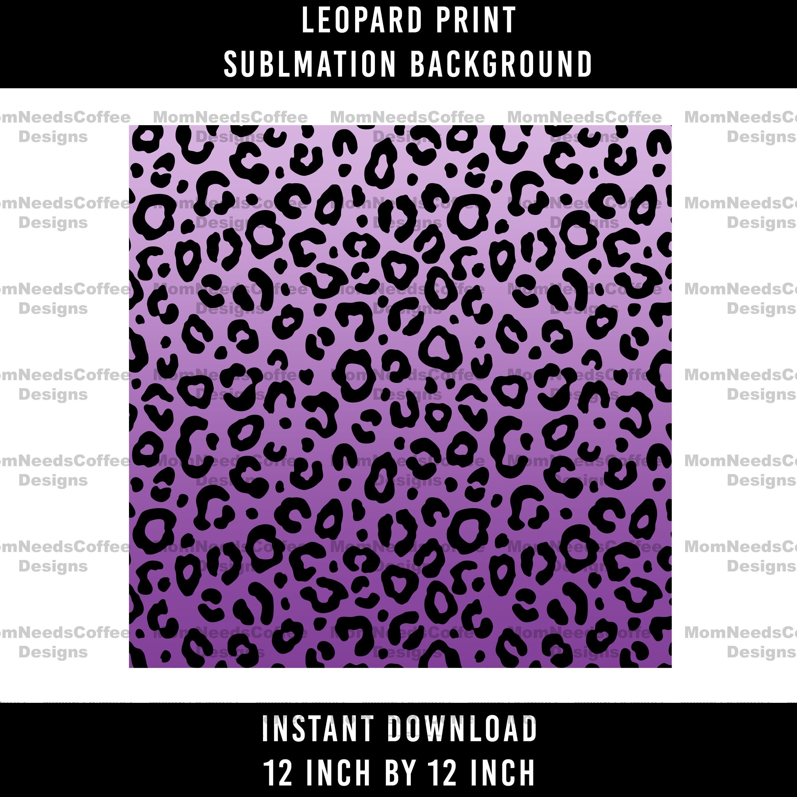 GROOVY BABY SHOT Ⅰ PURPLE & Ⅳ LEOPARD Purple Leopard Print Sublimation Background Sage Leopard