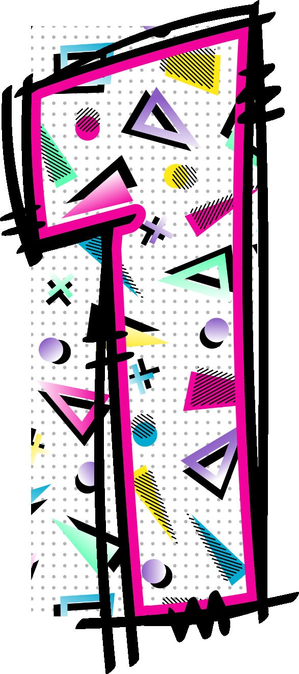 80s Alphabet Doodle Font 90s Letters Retro Numbers PNG Eighties Alpha ...