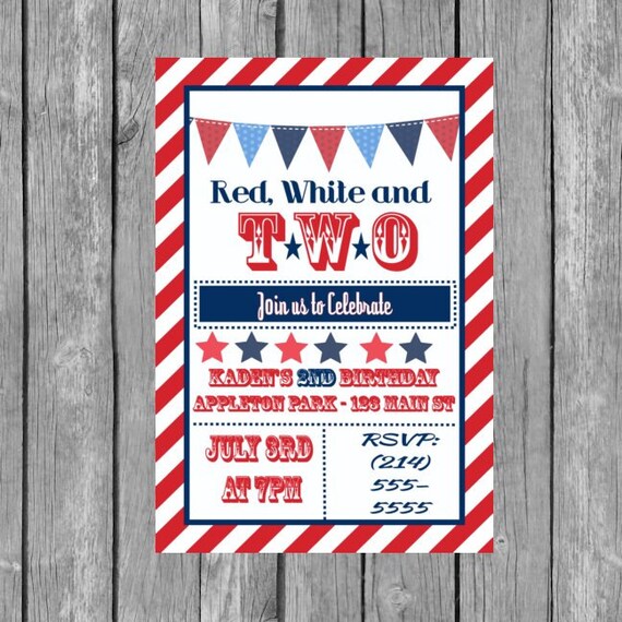 patriotic invitation patriotic birthday