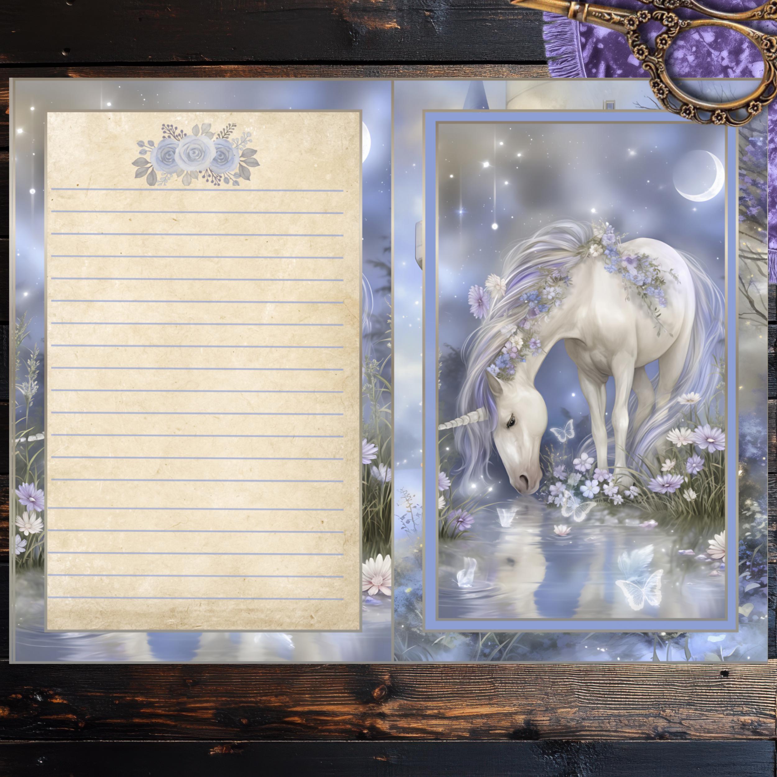 Printable Mist Card Into the Land of Purple Mist Printable Journal Kit With Envelopes ...