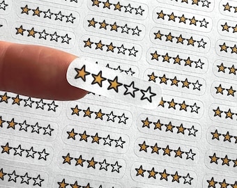 105 Buchbewertungssticker - 1-5 Sterne - farbig