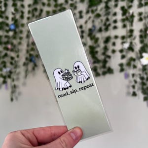 Bookmark - read, sip, repeat - green