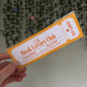 Bookmark - Book Lovers Club - Yellow