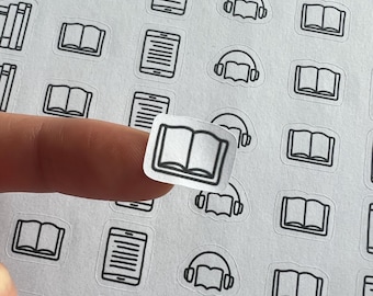 77 pegatinas de libros - serie/libro/libro electrónico/audiolibro
