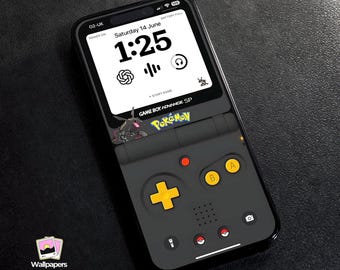 Black & Yellow Gameboy Advance SP 4K Wallpaper - iPhone/Android