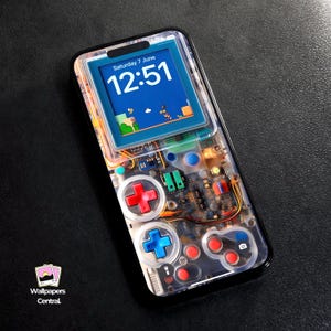 Sfondo Mario Case 4K Retro Gameboy / Sfondo 4K / Sfondo iPhone / Sfondo AI / Sfondo telefono / Sfondo console / HD