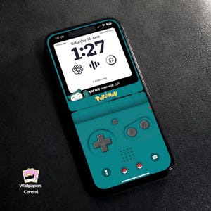 Sfondo verde acqua per Gameboy Advance SP / Sfondo Pokémon / Sfondo 4K / Sfondo iPhone / Sfondo AI / Sfondo console / HD