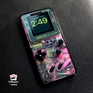 Sfondo rosa 4K per Gameboy retrò / Sfondo 4K / Sfondo iPhone / Sfondo AI / Sfondo telefono / Sfondo console / HD