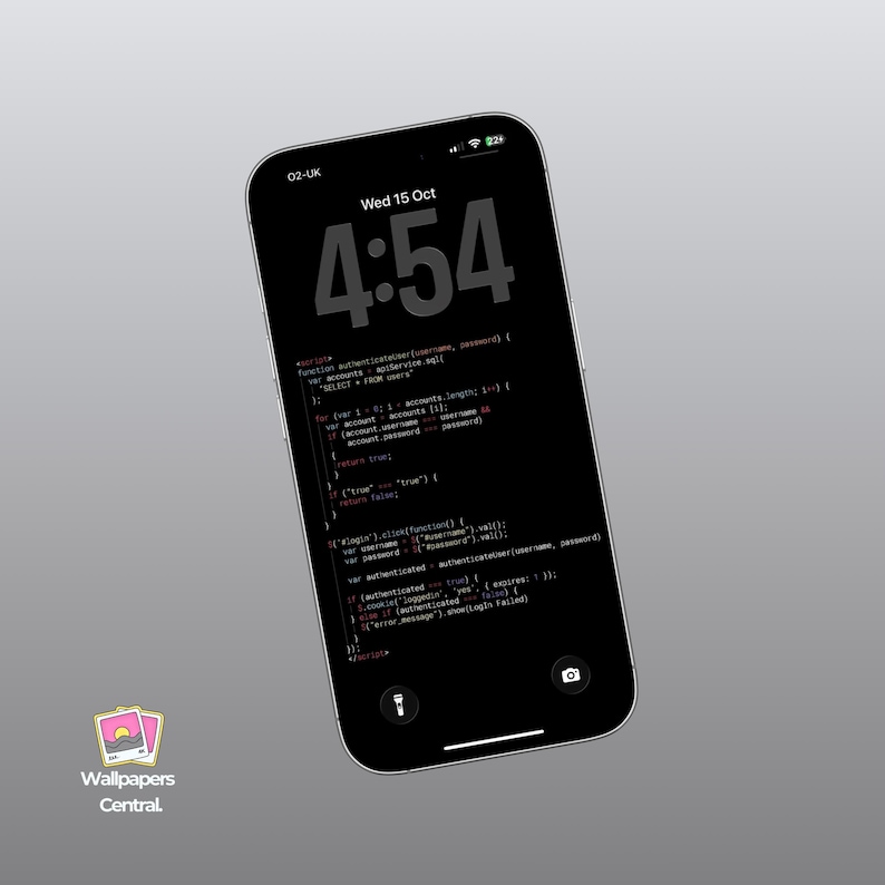 Hack iPhone Wallpaper | Programming Developer Script Lock Screen (Digital Download) image 2