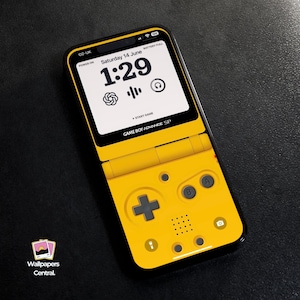 Sfondo giallo scuro per Gameboy Advance SP / Sfondo 4K / Sfondo iPhone / Sfondo AI / Sfondo telefono / Sfondo console / HD