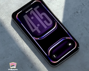 Purple Liquid Glass iPhone Wallpaper | Purple OLED LockScreen | Abstract Glow Effect (Digital Download)