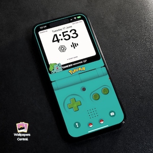 Sfondo azzurro per Gameboy Advance SP / Sfondo Pokémon / Sfondo 4K / Sfondo iPhone / Sfondo AI / Sfondo console / HD