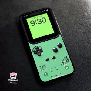 Sfondo Gameboy retrò Green Case 4K / Sfondo iPhone / Sfondo AI / Sfondo telefono / Sfondo console / Sfondo / HD