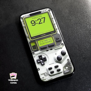 Sfondo verde 4K retrò per Gameboy / Sfondo per iPhone / Sfondo AI / Sfondo per telefono / Sfondo per console / Sfondo / HD