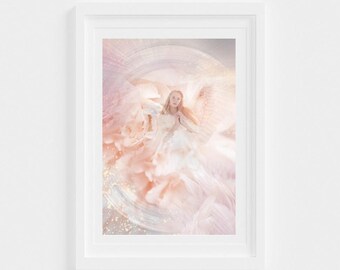 Emergence - Awakening Angel Spiritual Art Print | Feminine Energy Wall Decor | Giclée Fine Art