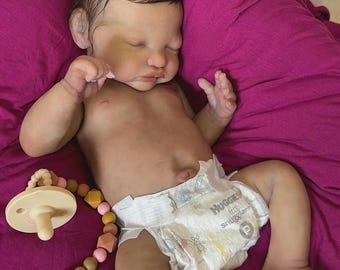Full Silicone Reborn Baby Doll – 20inch Realistic Newborn Doll, Handmade Lifelike Silicone Baby Dolls, Birthday Gift, Christmas Gift for Kid